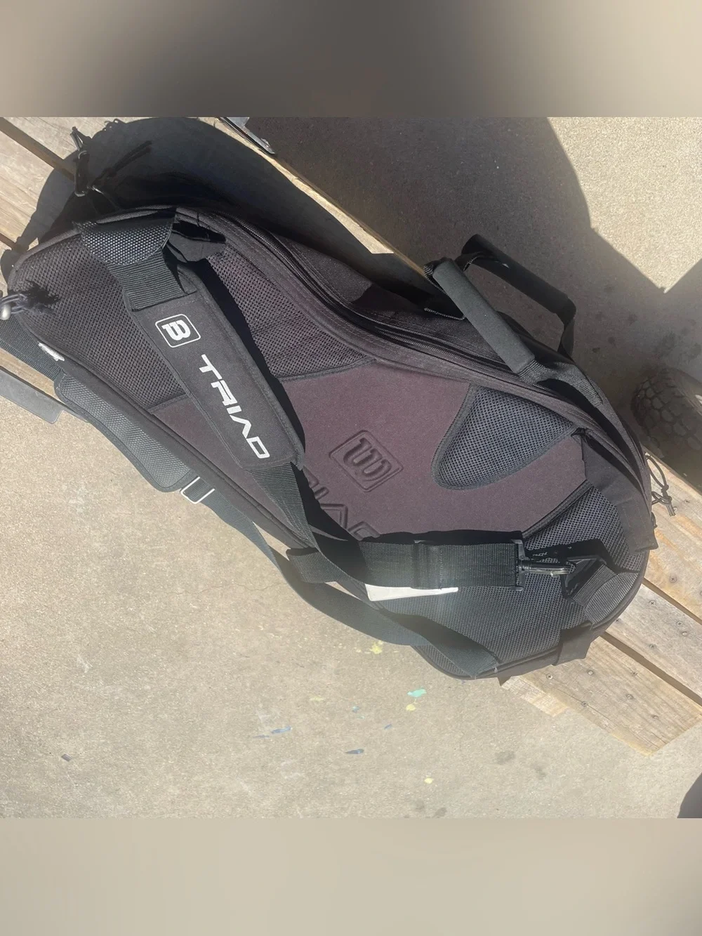 Wilson Triad Black and Silver Duffel Bag